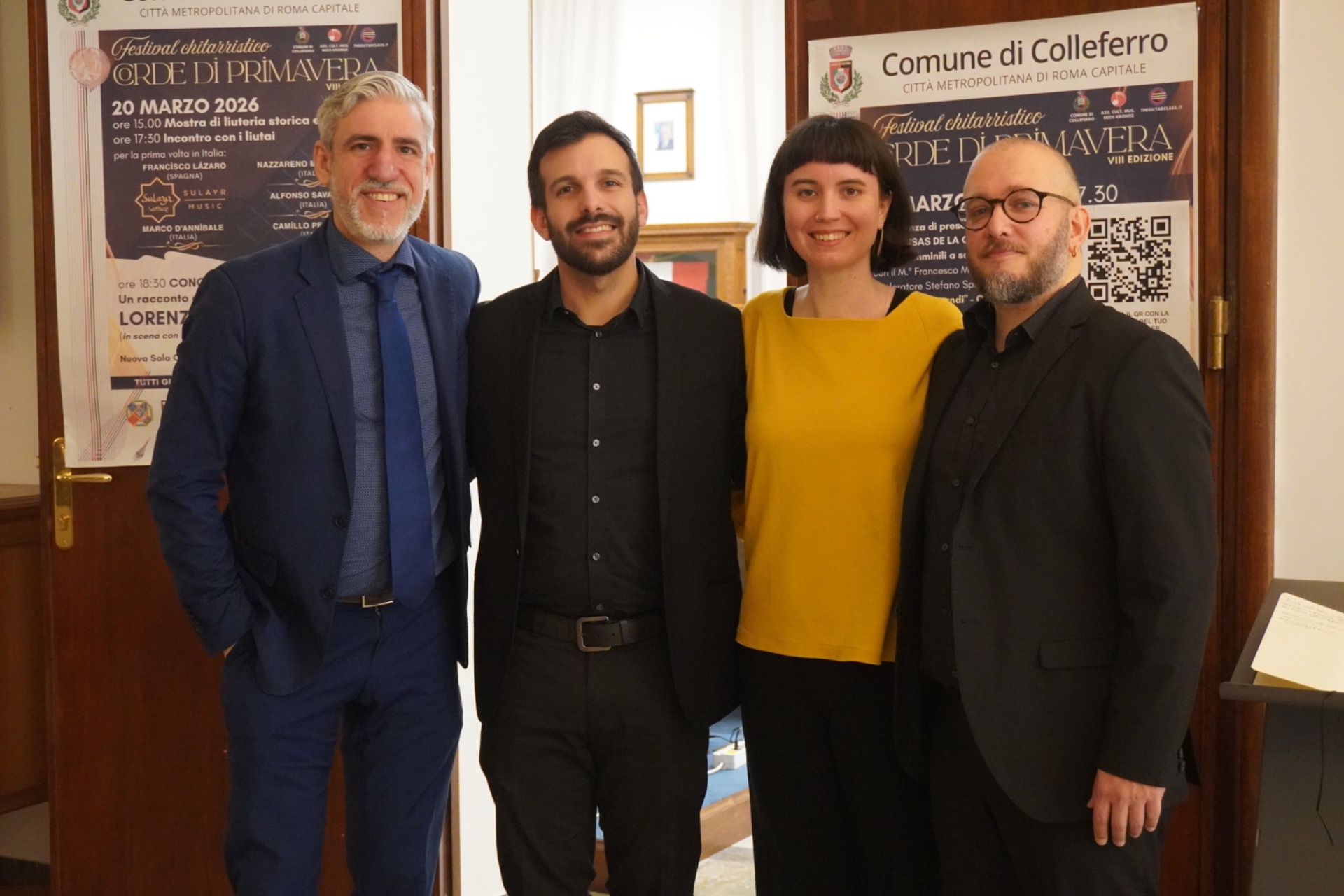 Il trio con il direttore artistico del Festival Stefano Spallotta